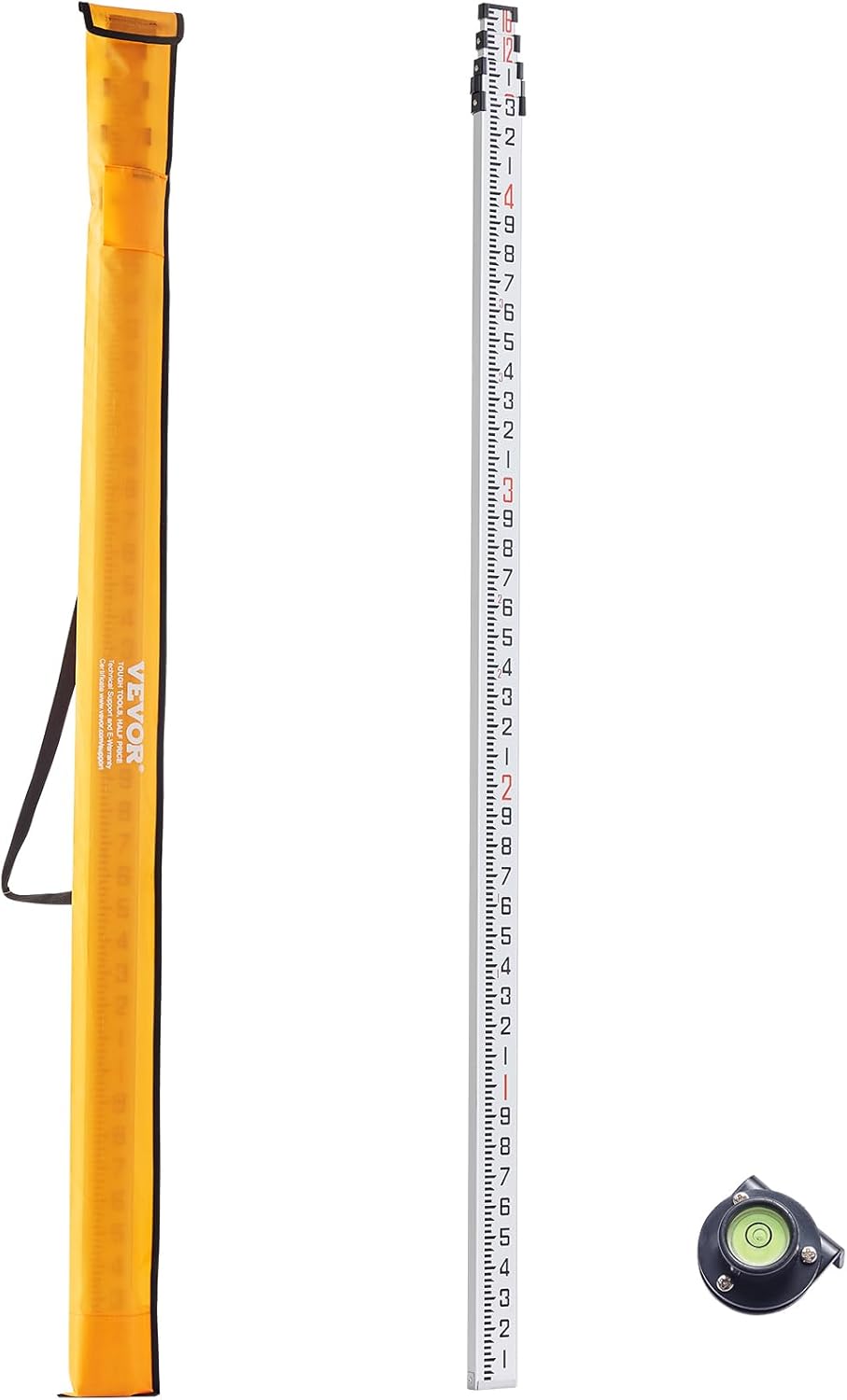 VEVOR 16-Feet Telescopic Measuring Rod with Bubble Level