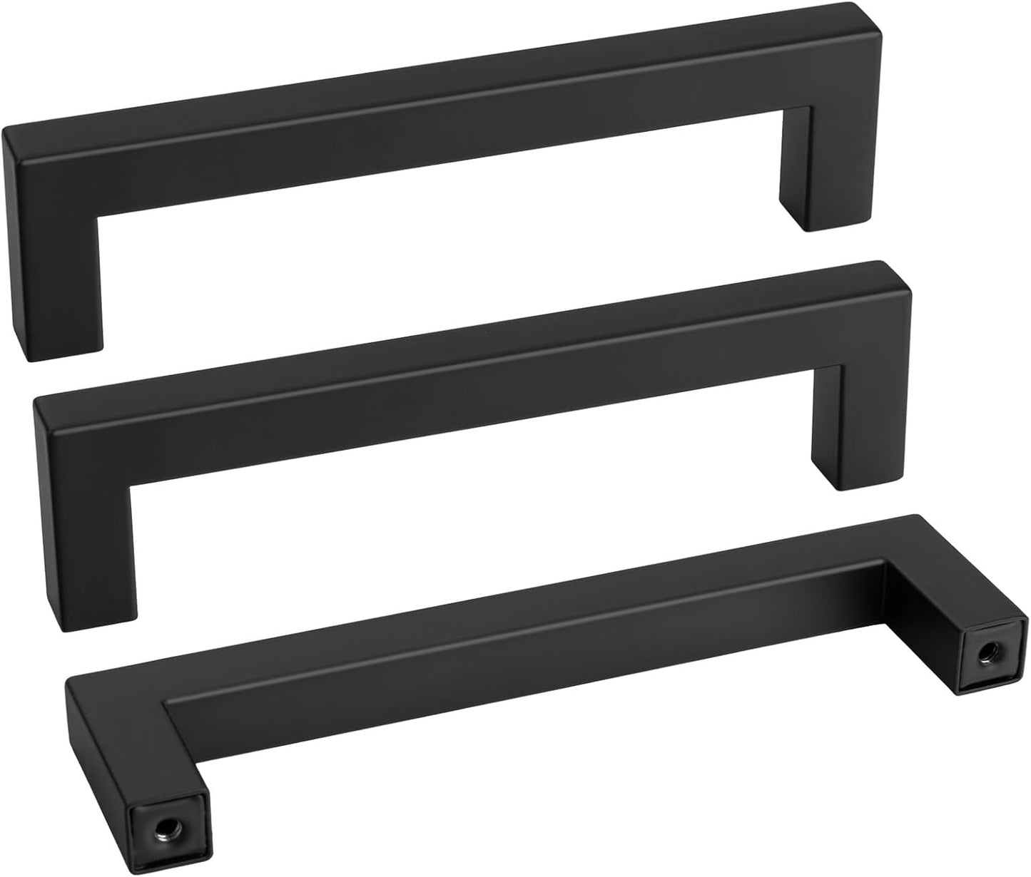 Matte Black Kitchen Pulls for Modern Cabinets and Drawers