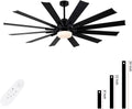 72 Inch Large Ceiling Fan with Light - Quiet 12-Blade DC Fan
