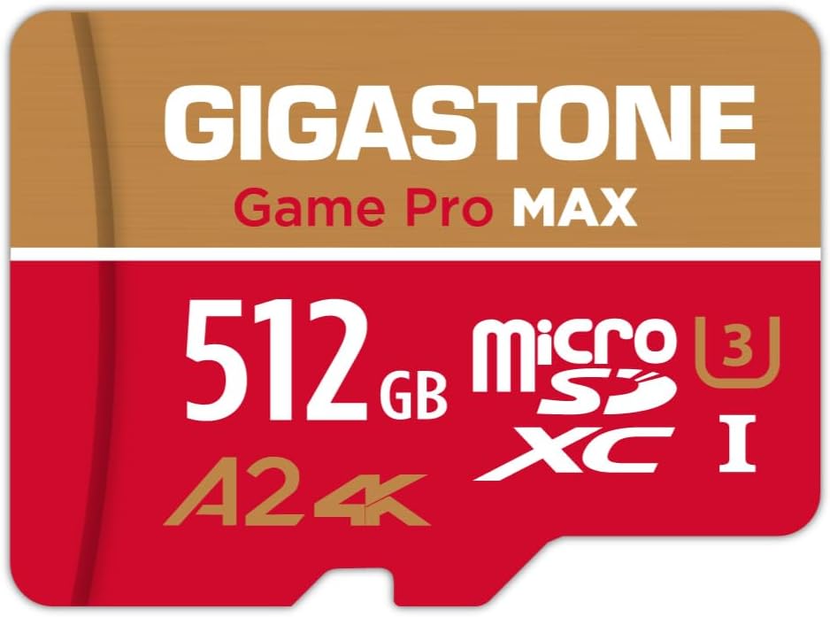 512GB GIGASTONE MicroSD - 5-Yrs Free Data Recovery