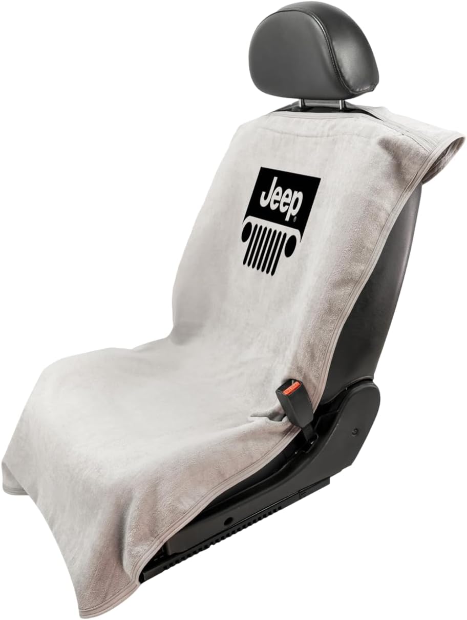 Jeep Seat Protector Towel - Soft, Easy to Install, Gray