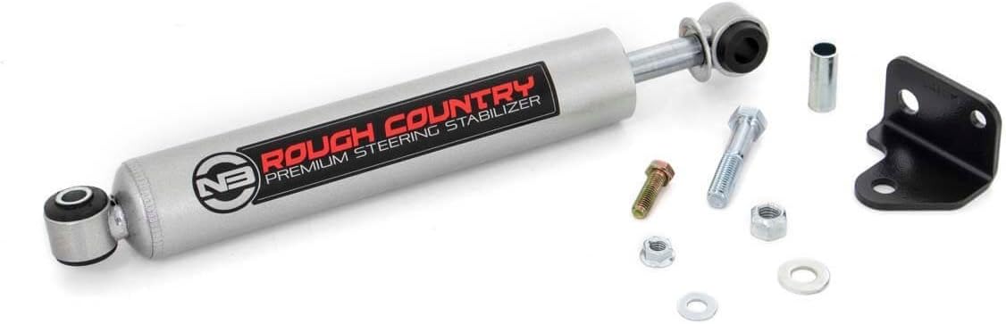 Rough Country N3 Steering Stabilizer for Jeep Wrangler JK 2007-2018