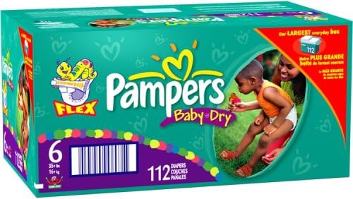 Pampers Baby Dry Size 6 - 112-Count: Ultimate Overnight Protection