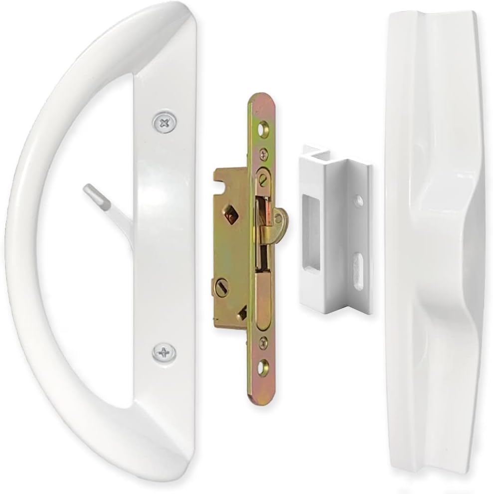 Patio Sliding Door Handle Set with Mortise Lock for Easy Use