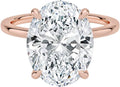 1-5 Ct Oval Moissanite Engagement Ring - Hidden Halo Solitaire