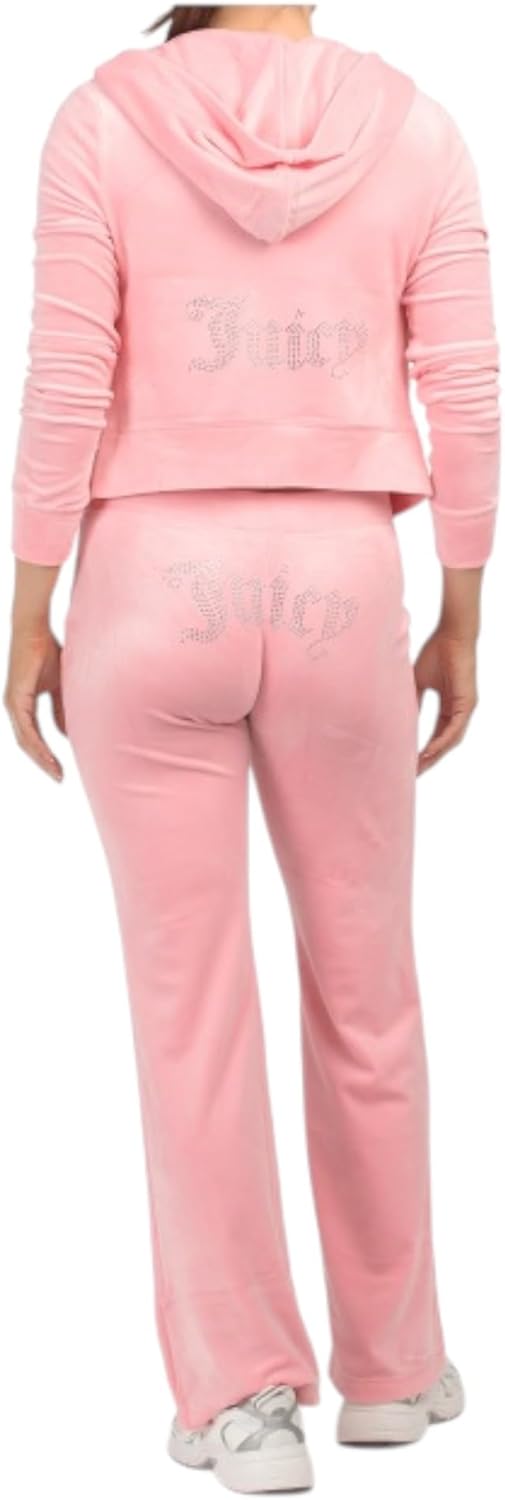 Juicy Couture Women's Bling Velour Tracksuit for Stylish Comfort