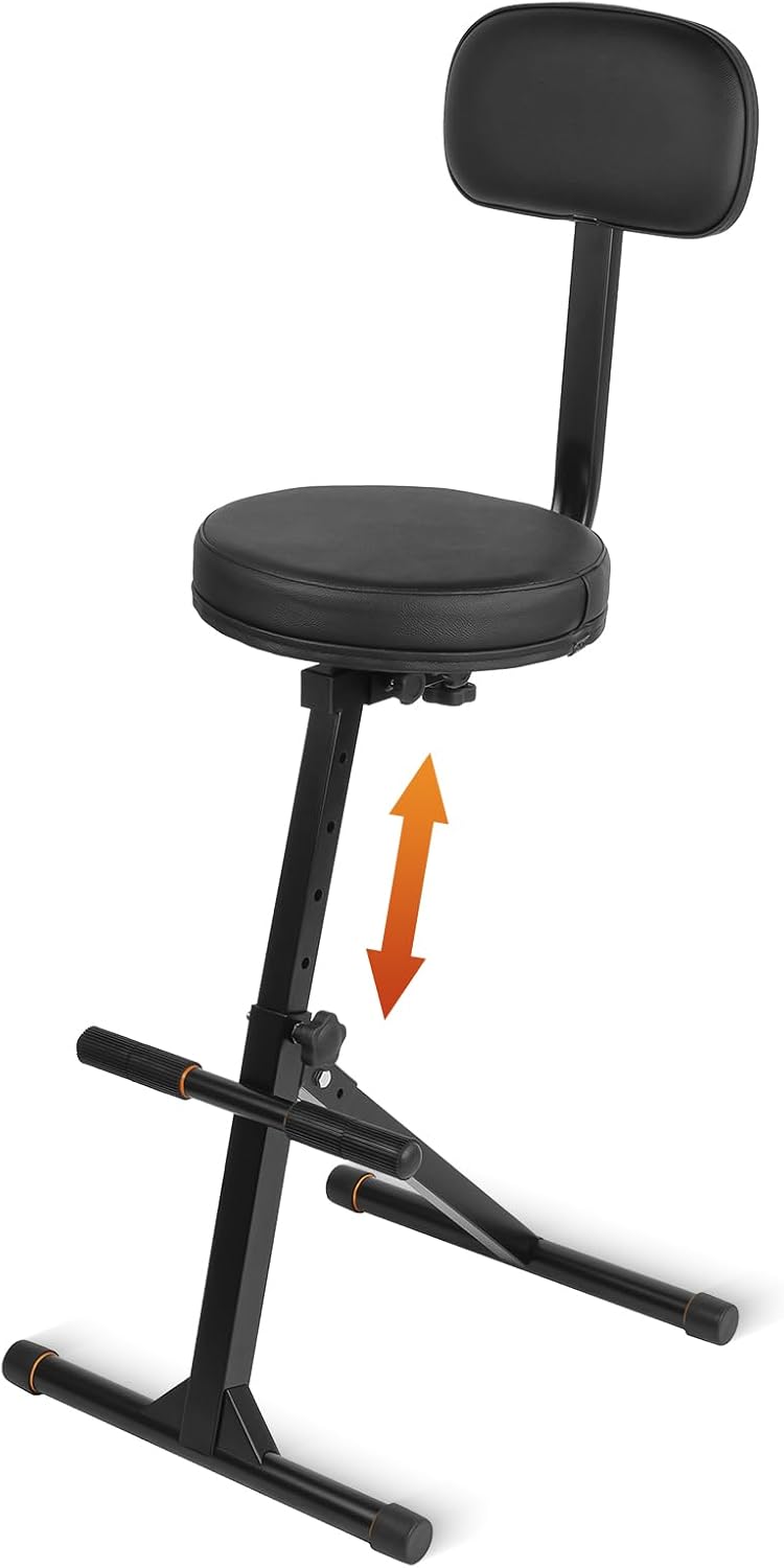 STRICH Guitar Stool With Backrest for Comfort and Versatility
