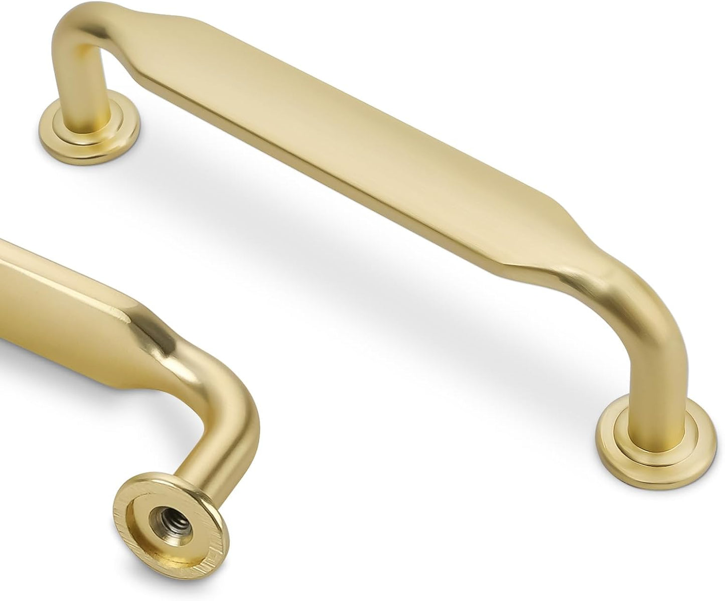 10 Pack 3-3/4 Inch Brushed Gold Cabinet Pulls for Stylish Homes