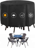 Patio Table Cover Round 90in D x 43in H - Waterproof Heavy Duty