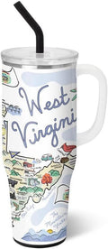40oz Mega Mug Tumbler with Handle and Straw - Travel Ready
