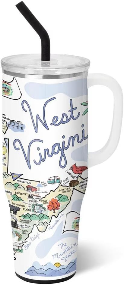 Swig Life 40oz Mega Mug: Insulated Tumbler with Handle & Straw