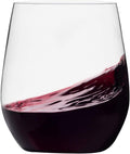 Munfix Plastic Stemless Wine Glasses 48 Pack - Clear 12 oz Disposable