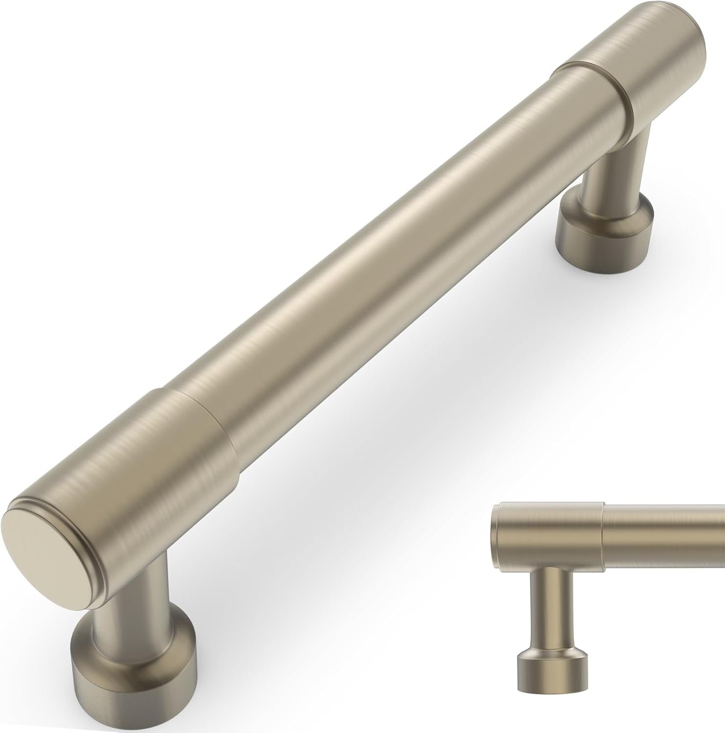 10 Pack 3-3/4 Inch Cabinet Pulls in Champagne Bronze Finish