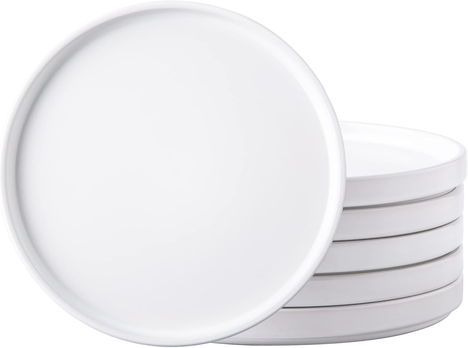 AmorArc Ceramic Plates Set of 6 - Elegant 8 Inch Dishes