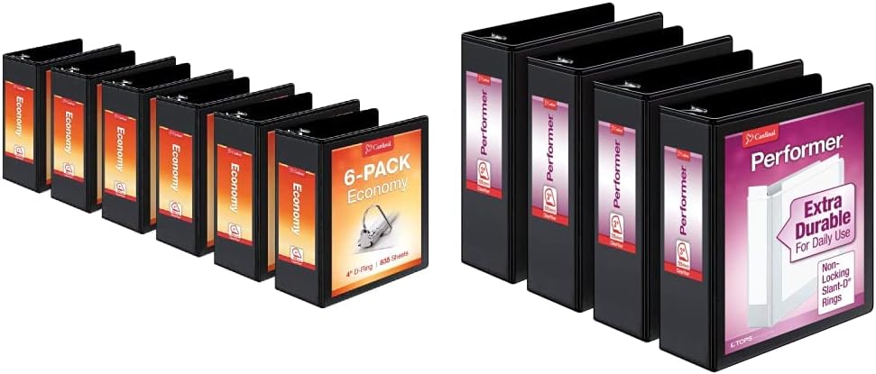 Cardinal 3-Ring Binders Set: Durable Slant-D Rings for Storage