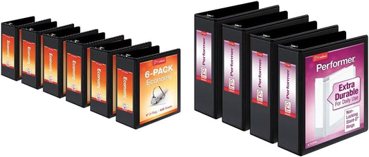 Cardinal 3-Ring Binders Set: Durable Slant-D Rings for Storage