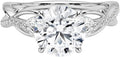 1-3 CT Moissanite Engagement Ring - Round Brilliant 3 CT Colorless