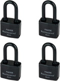 Outdoor Waterproof Padlocks 4-Pack - Heavy Duty Laminated Steel Locks