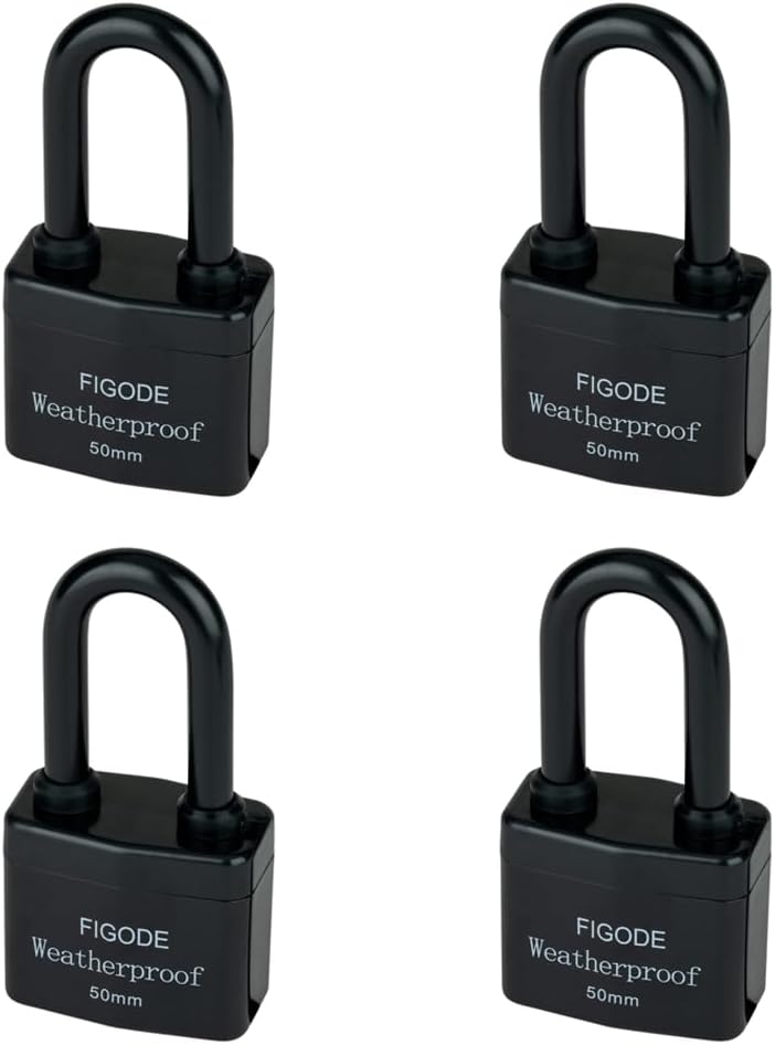 FIGODE Outdoor Waterproof Padlocks - Heavy Duty Laminated Steel Locks
