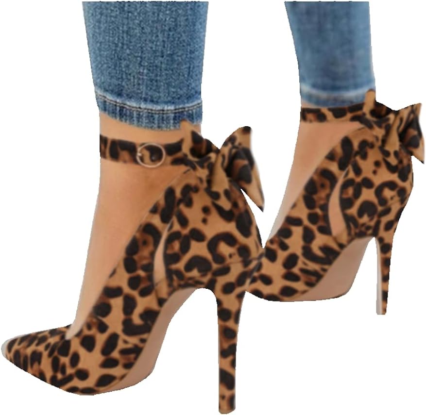 Fashare Womens High Heels Bow Tie Back Stiletto Pumps Shoes