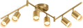 Bojim 6 Light Gold Track Lighting Kit - Modern Adjustable Ceiling Spot