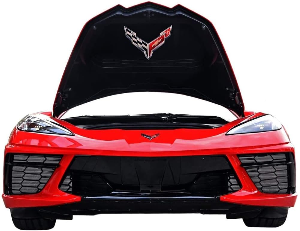 C8 Corvette Under Hood Emblem Premium Metal Badge Kit for 2020-2026