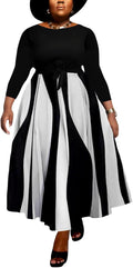 BFFBABY Women's Wrap V Neck Plus Size Maxi Dress - Flattering Fit