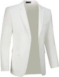 Mens Two Button Slim Fit Suit Jacket for Men - Classic Notch Lapel