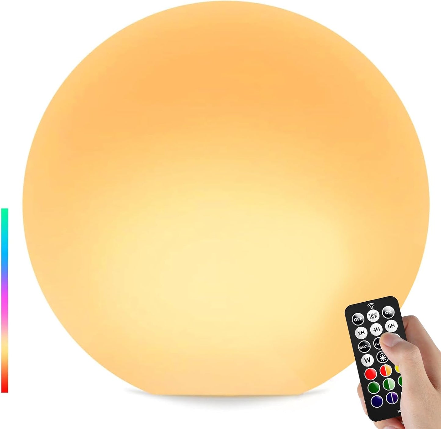 LOFTEK Pool LED Light Ball - 12-inch Rechargeable RGB Sphere