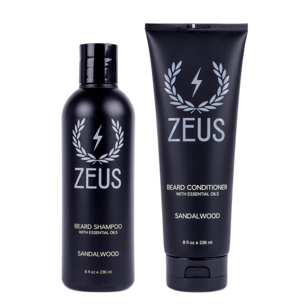 ZEUS Beard Wash Set for Men - Hydrate, Soften & Strengthen
