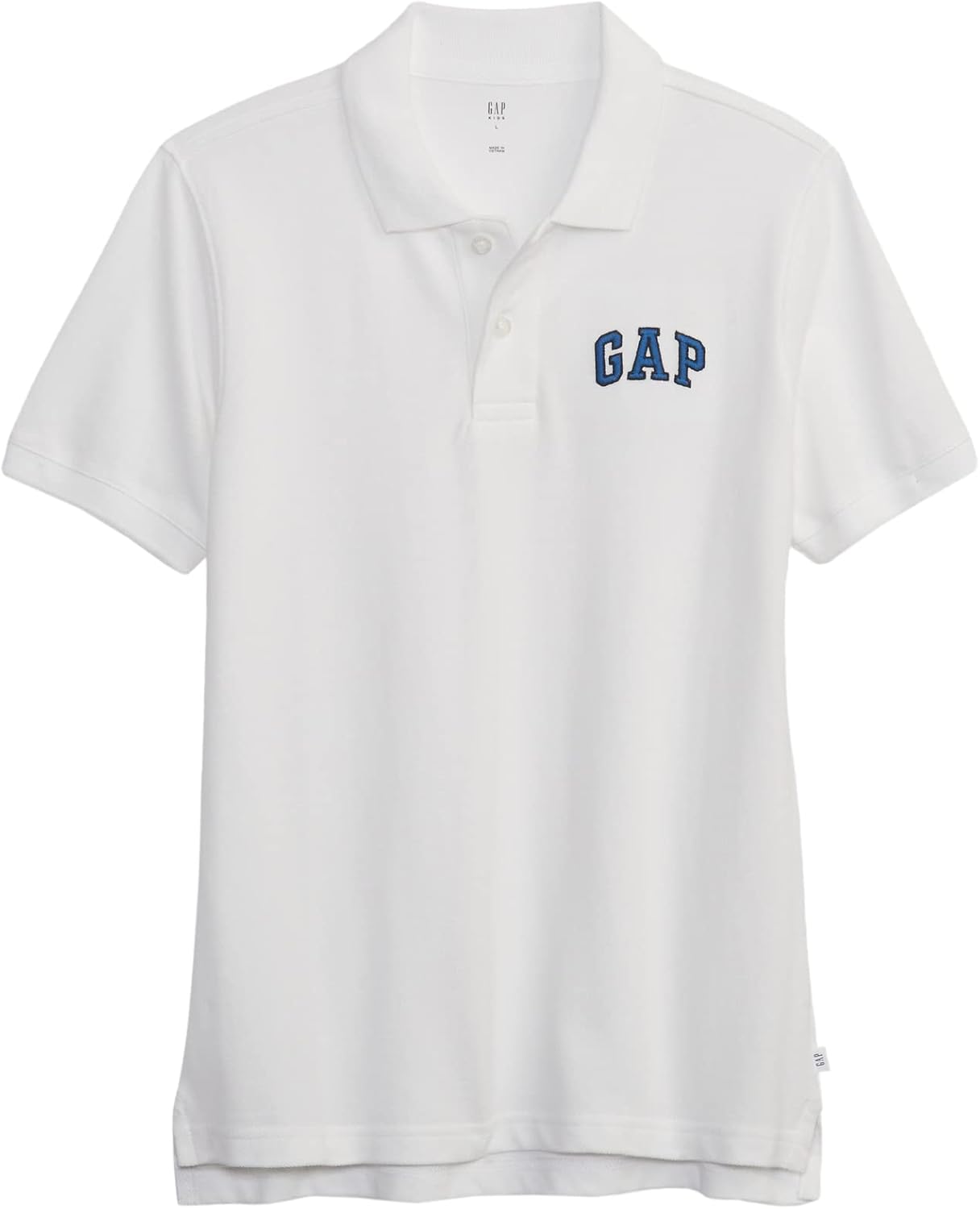 GAP Boys Logo Polo Shirt - Optic White - Size L