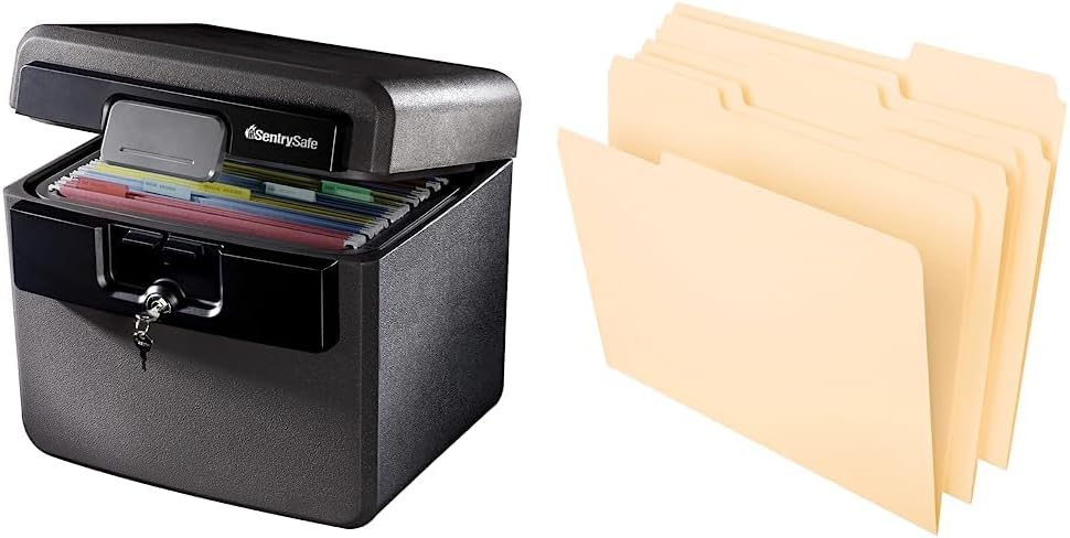 Fireproof Safe Box and Pendaflex File Folders for Security