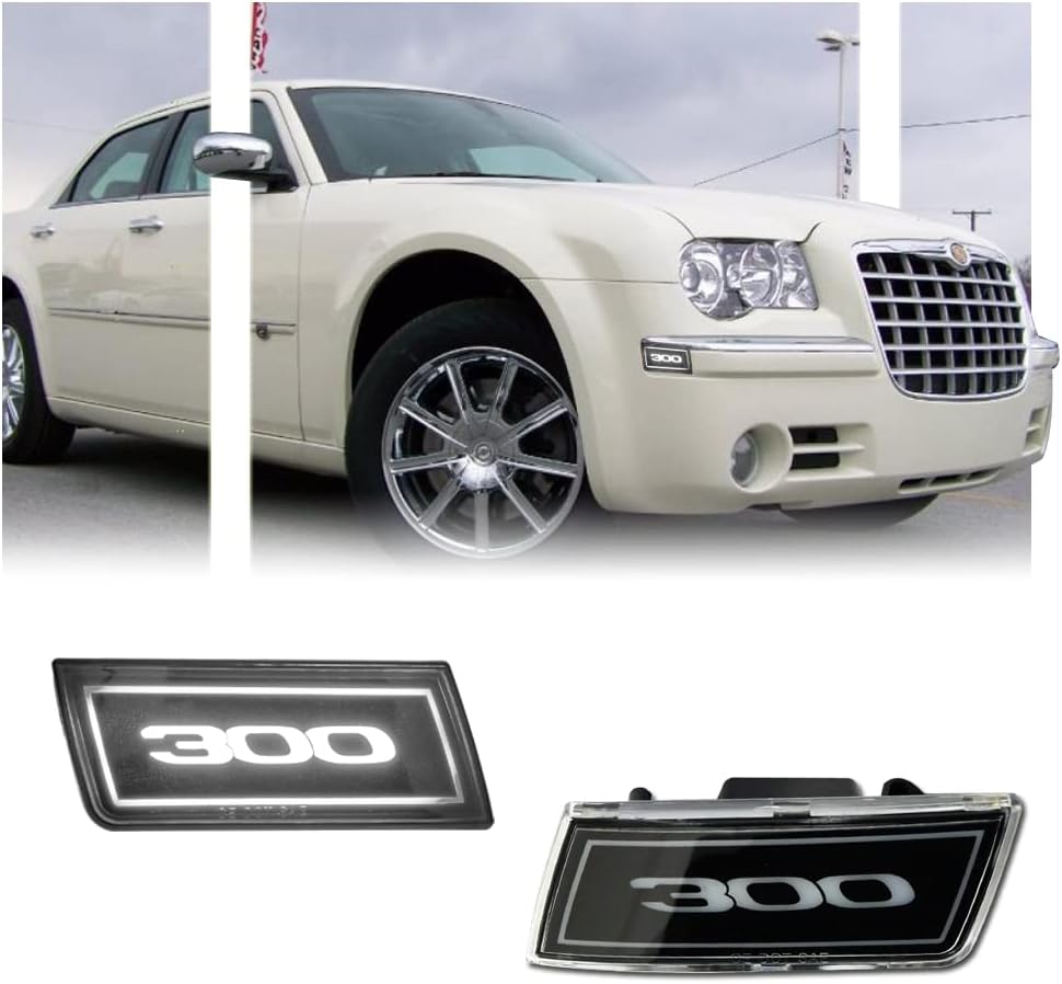 2 PCS White LED Side Marker Light for Chrysler 300 300C Models