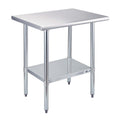 Profeeshaw Stainless Steel Prep Table 30x24 in - Heavy Duty Work Table