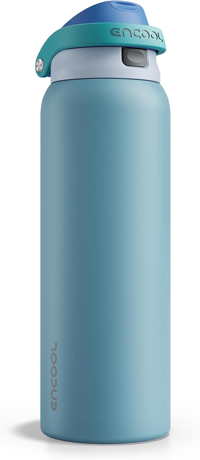 Encool Insulated Stainless Steel Water Bottle - 40 oz Teal Blue