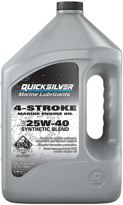 Quicksilver 25W-40 Marine Engine Oil for 4-Stroke Motors