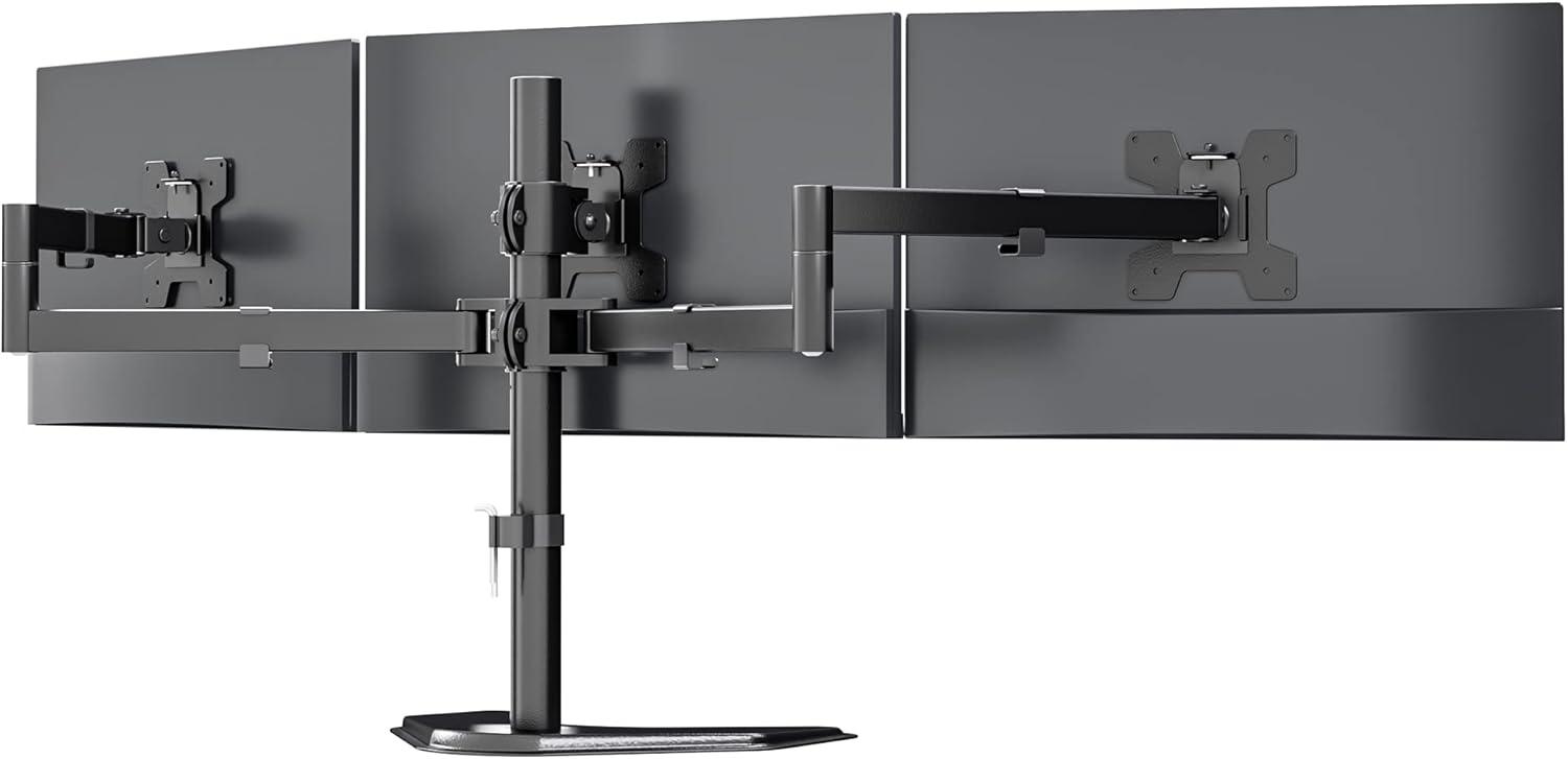 WALI Triple Monitor Stand for Three 27 inch LCD Screens