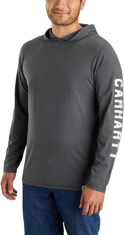 Carhartt Men's Force Relaxed Fit Long-Sleeve Hooded T-Shirt