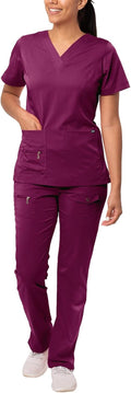 Adar Pro Breakthrough Plus Scrub Set for Women - Tailored V-Neck Pants
