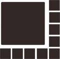 LIDER Double Blank Wall Plate 2-Gang Matte Brown - Durable Midsize