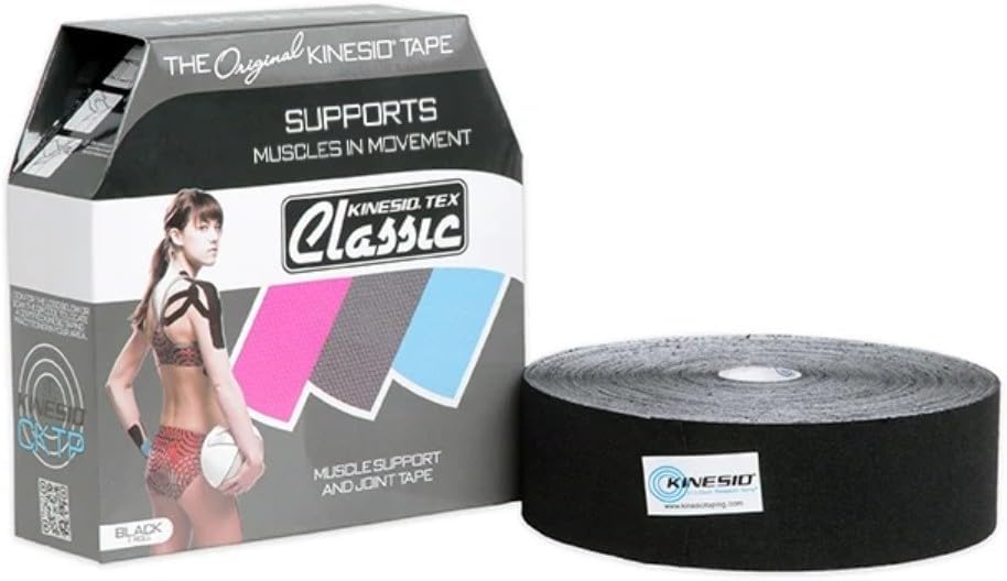 Kinesio Taping Elastic Therapeutic Athletic Tape Bulk Roll Black