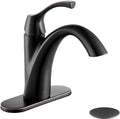 Bathroom Faucet Oil Rubbed Bronze Single Handle Sink Faucet - Durable