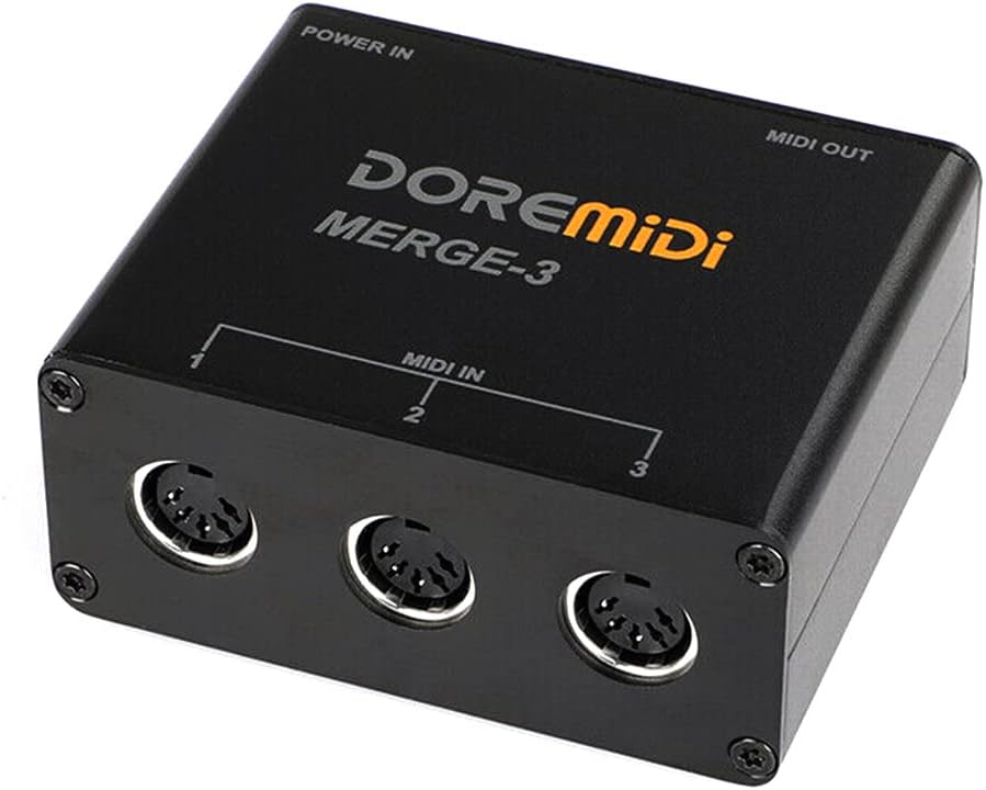 MIDI Merge-3 MIDI Input 2 MIDI Output with USB Power Support