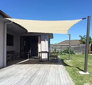 SUNNY GUARD Sun Shade Sail 6.5ft x 10ft Rectangle for Outdoor Use