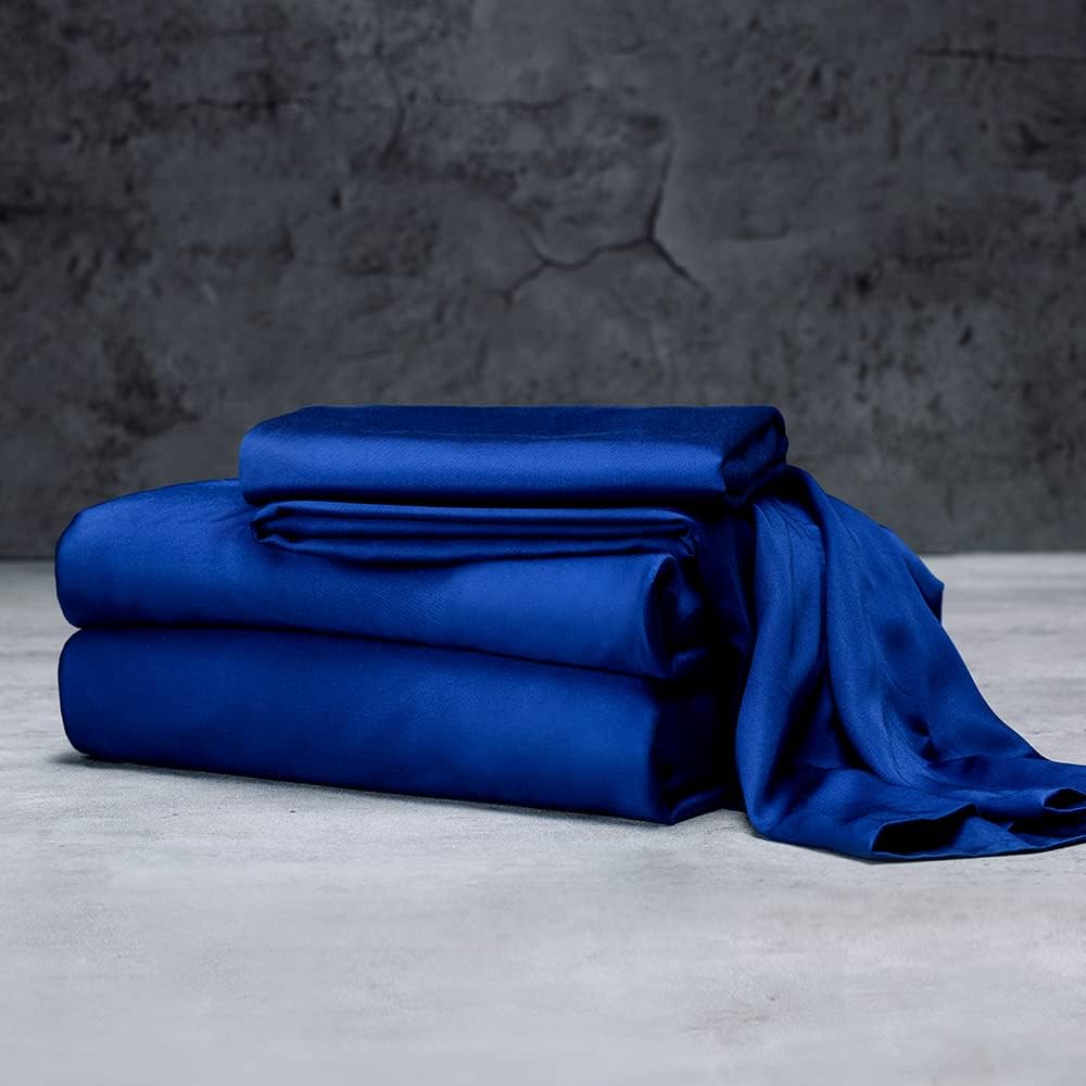 LUXOME Luxury Sheet Set - Twin XL Sapphire - Deep Pockets