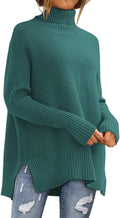 LILLUSORY Women's Oversized Turtleneck Sweater - Cozy Fall Tunic blend