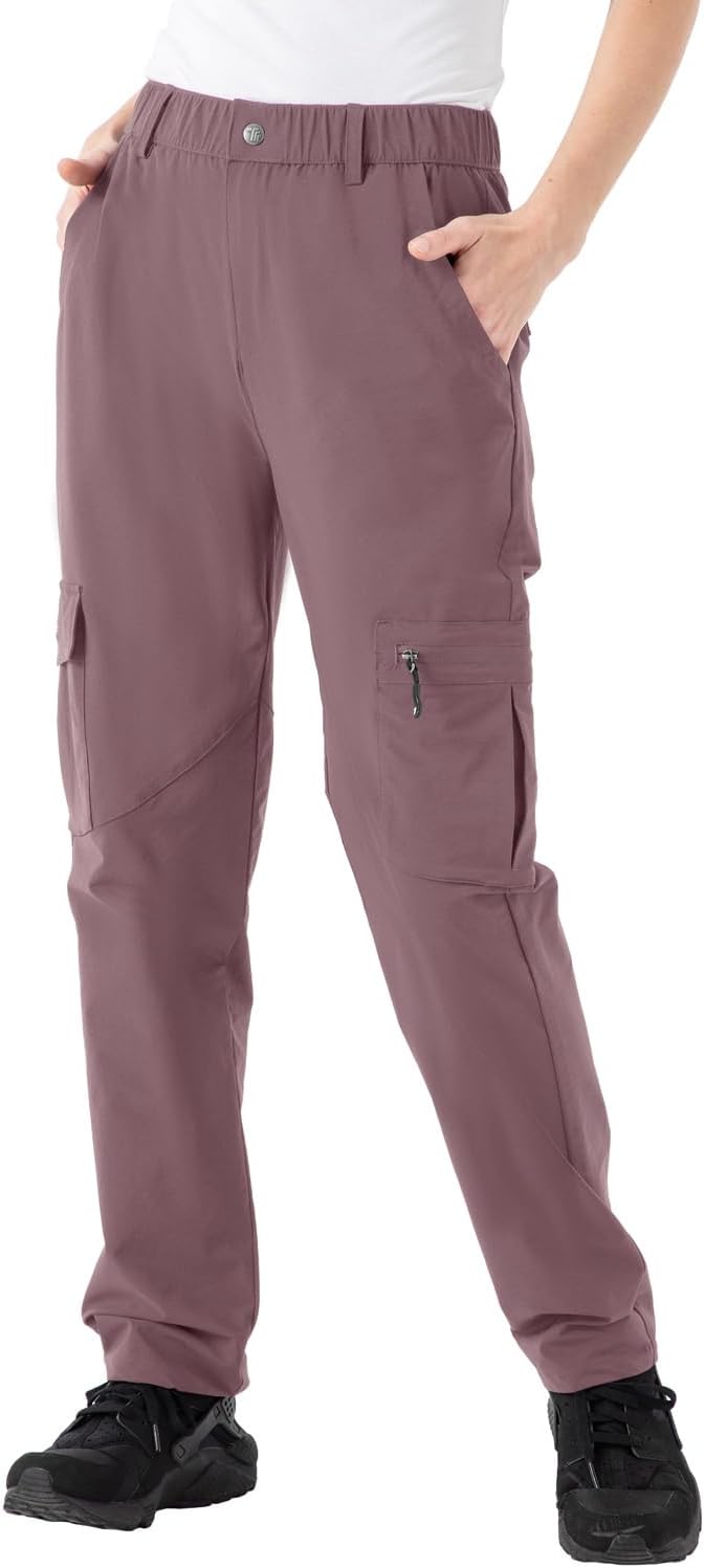 Rdruko Women's Hiking Cargo Pants for Outdoor Adventures