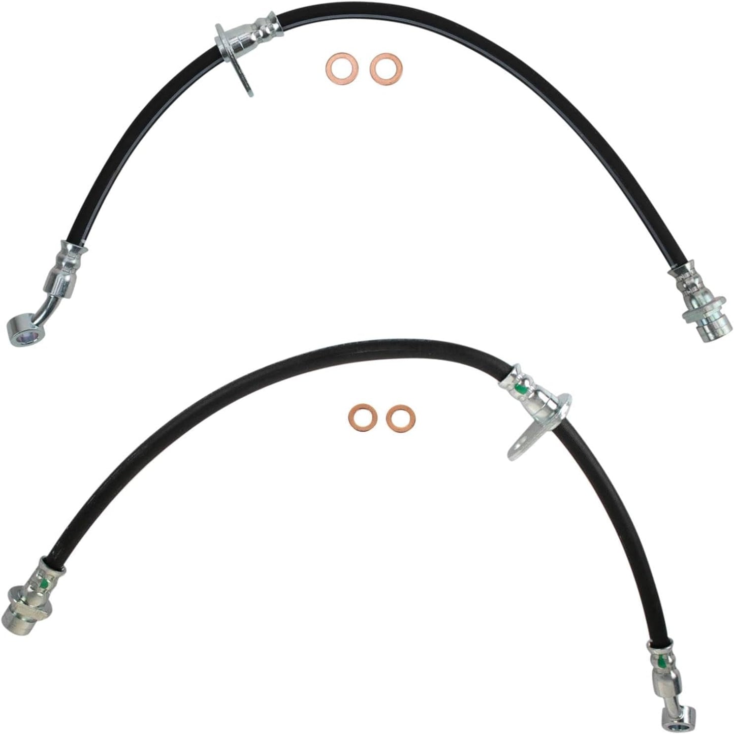 TRQ Rear Brake Hose Set for 2003-2007 Honda Accord Vehicles