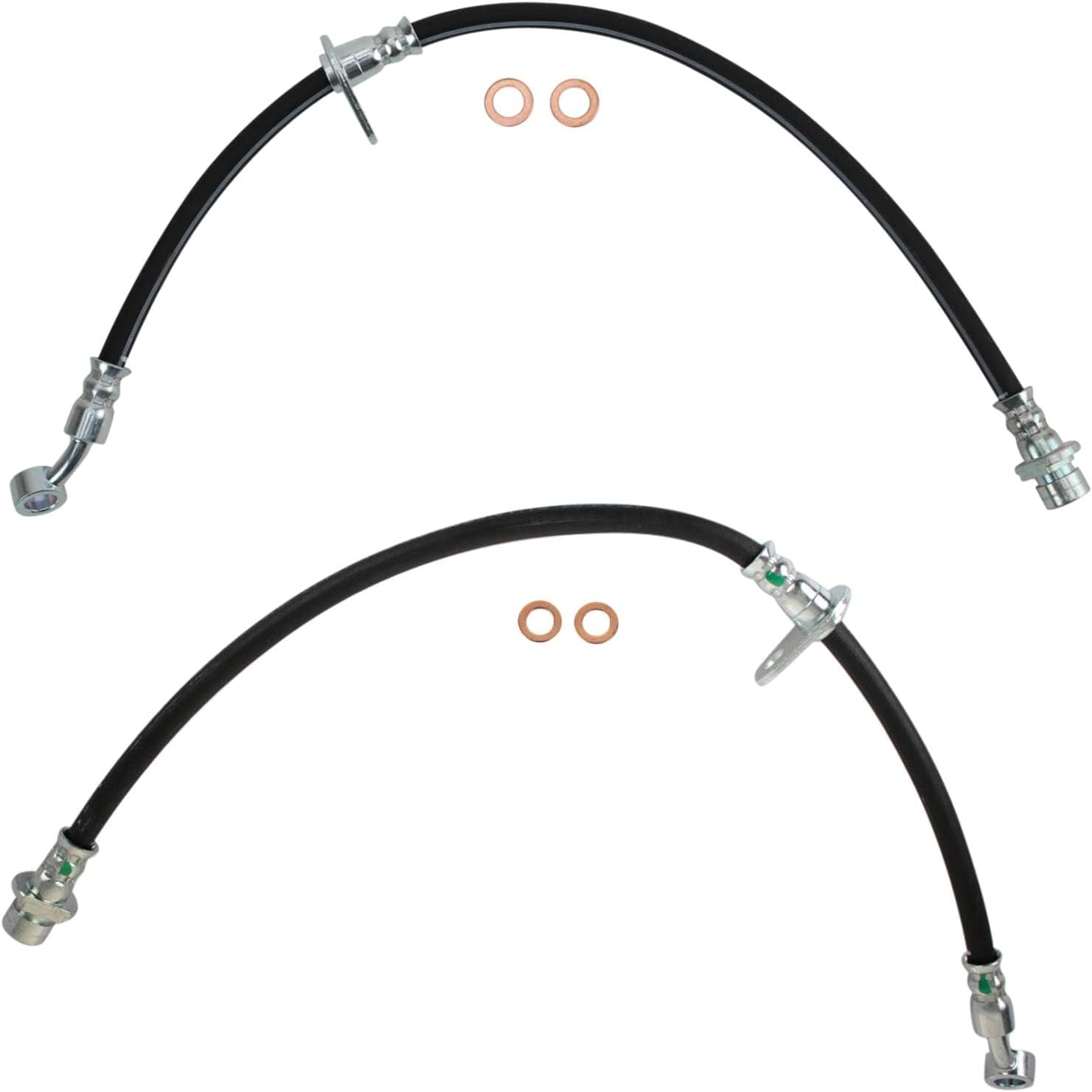 TRQ Rear Brake Hose Set for 2003-2007 Honda Accord Vehicles