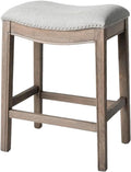 Adrien Backless Counter Stool 26 in Saddle - Comfortable Farmhouse